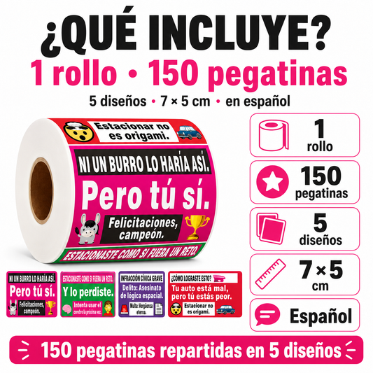 150 Pegatinas Divertidas para Malos Estacionamientos