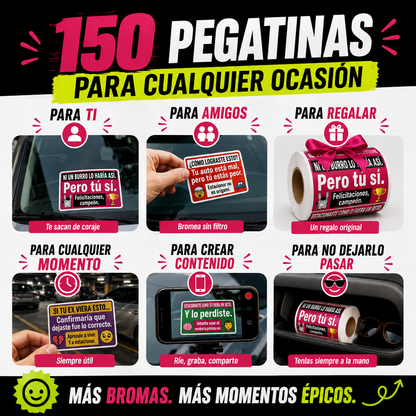 150 Pegatinas Divertidas para Malos Estacionamientos